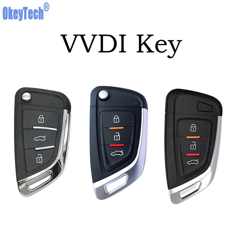Okeytech Vvdi Key Universal Wireless/wire Smart Key Card Proximity Key For  Vvdi Key Tool 3 Button Car Keys Remote Control Vvdi2 - Car Key - AliExpress