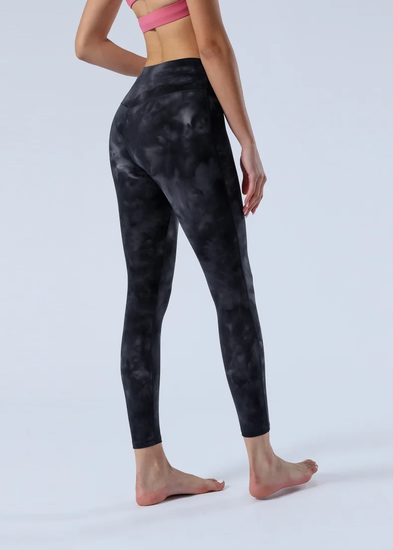 NWT 2021 Women Tight 25" Tie Dye Leggings No Front Seam Women Yoga Pants Buttery Soft Leggings Sport Women Fitness Pant flare jeans