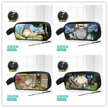 

LISM Totoro Style Fashion Anime Customized Cosmetics Bags School Cartoon Pencil Case Storage Pen Bag Stationery Gifts