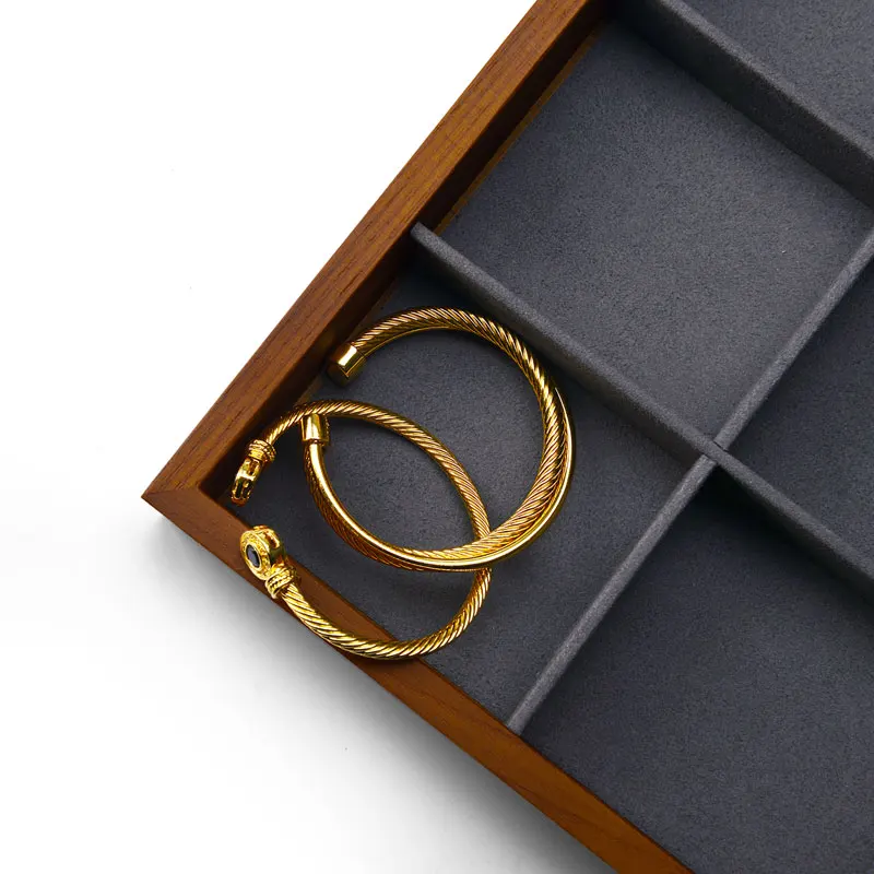 Oirlv Jewelry Tray Jewelry Display Tray Solid Wood Ring Necklace Bracelet Storage Tray Shop Use Pallet