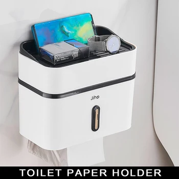 

Phone Storage Self Adhesive Home Office Plastic Bathroom Supplies Punch Free Toilet Paper Holder Kitchen Modern Large Capacity