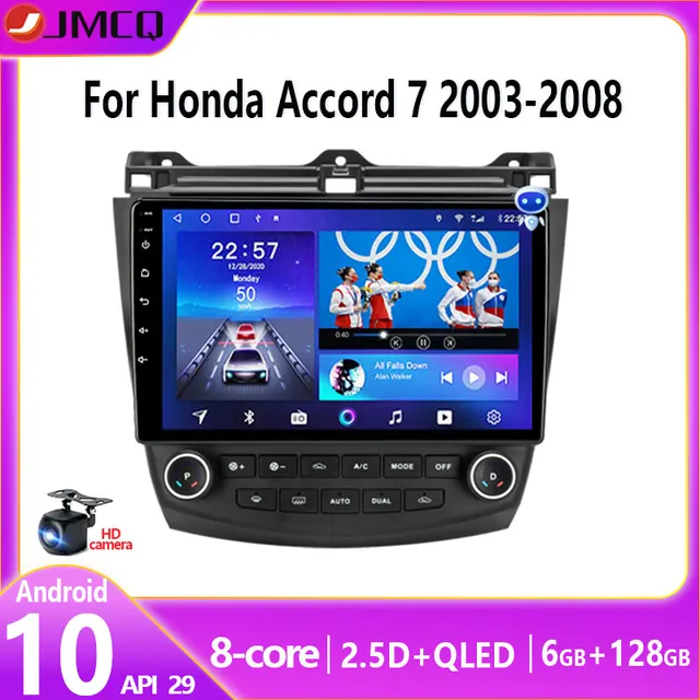 $139.04 JMCQ Android 10.0 Car Radio for Honda Accord 7 2003-2008 Multimedia Video Player 2 din RDS DSP GPS Navigaion 4G+64G with frame