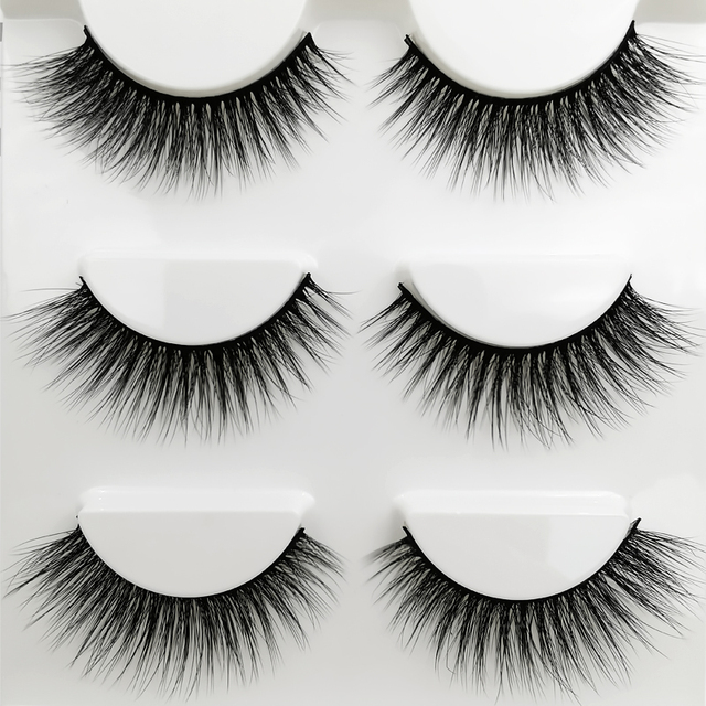 Pairs mink false eyelashes natural long 3d mink lashes fluffy wispy fake lashes thick cilios makeup eyelash extension tools