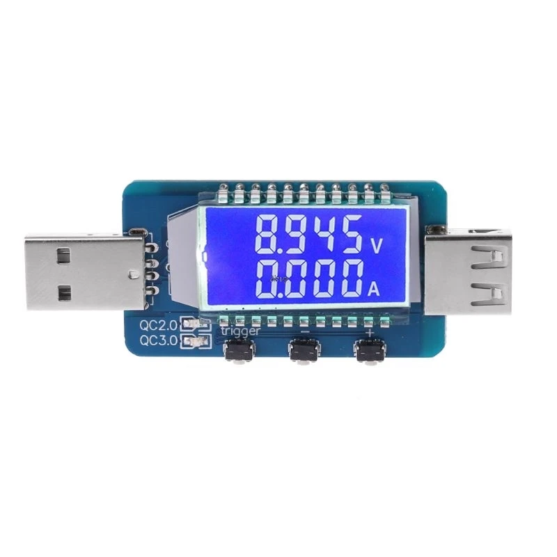 

QC2.0/QC3.0 USB Detector LCD Digital Electronic Scam Power Trigger Voltage Current Voltmeter Meter Tester Test Board