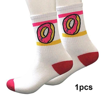 

Cute Unisex Odd Printed Doughnut Tube Skate Socks Novelty All Match Funny TC21