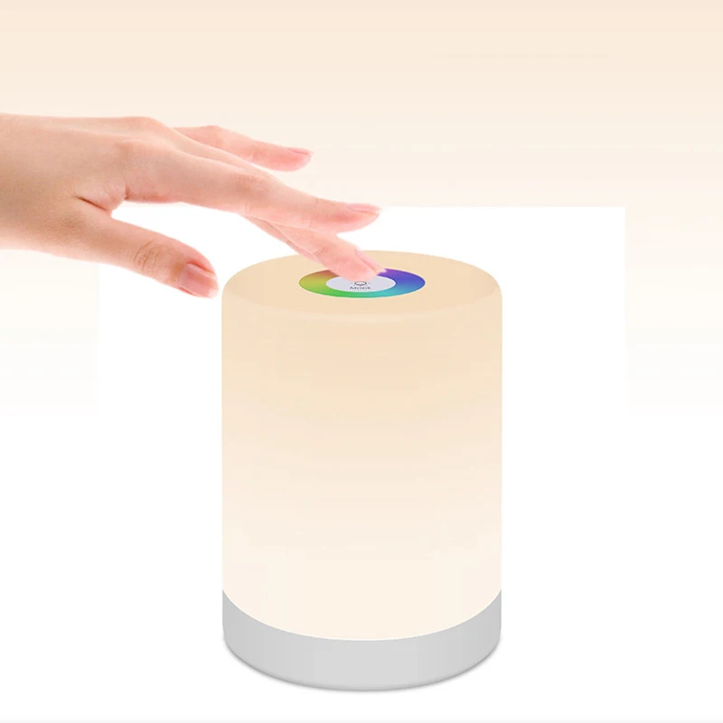 Новый светодиодный ночник RGB цветная лампа портативный сенсорный Ночной