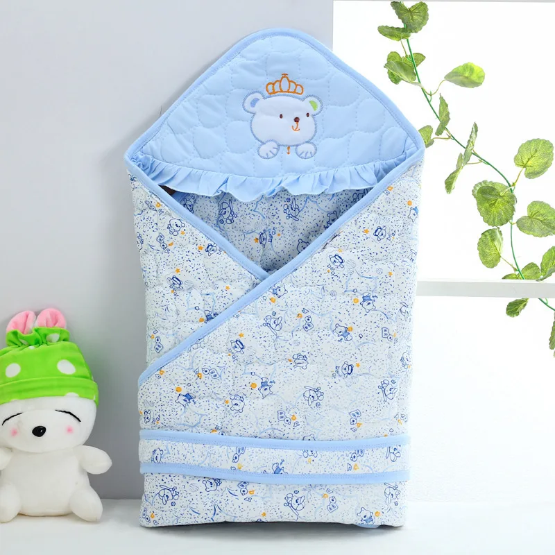 

Baby Wrapping Blanket Newborn CHILDREN'S Spring And Autumn Winter Models Thin Cotton BABY'S BLANKET Newborn Baby Thick Hold Blan