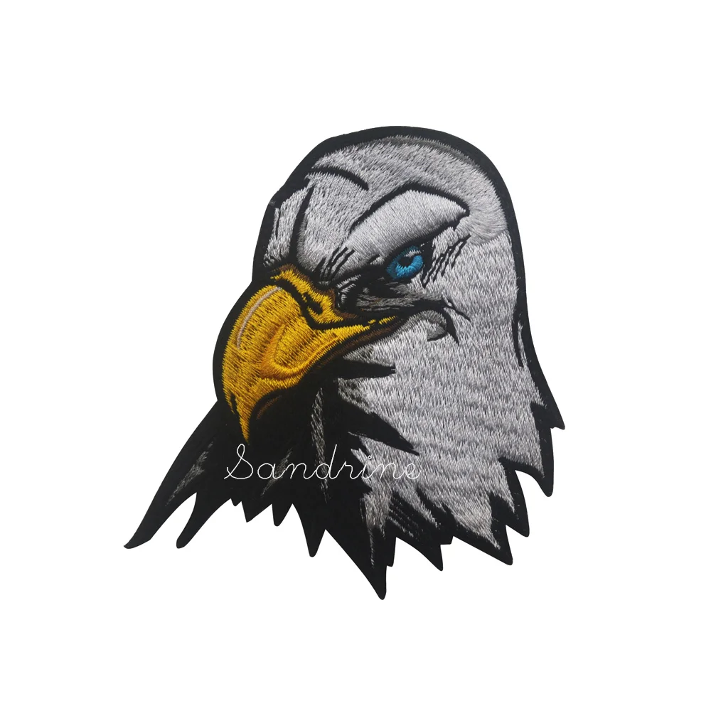 Eagle head Embroiderey Tactical Military Patches Badges Combat Emblem Applique For Clothing Hook backing | Дом и сад