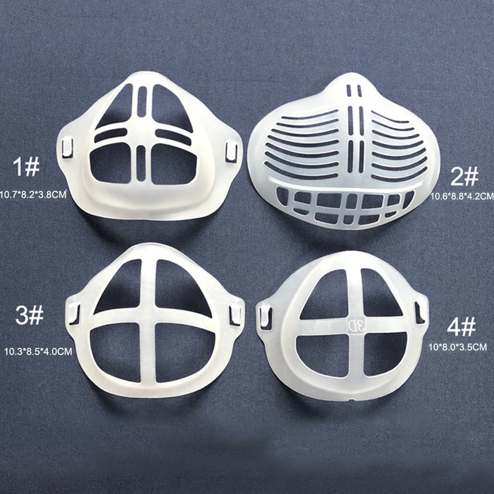 Soporte para mascarilla 3D, apoyo para la boca, ayuda a respirar, cojín interior, soporte de silicona de grado alimenticio, transpirable, 1 unidad