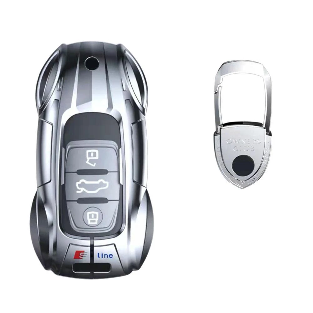 Cubierta protectora para llaves de coche, funda de llave electrónica precisa, aleación de Metal, para A6, A4, A3, Q2, Q3, Q5, A7, A8|Carcasa de para coche| - AliExpress