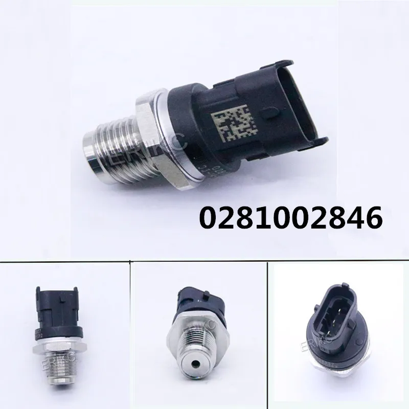 

0281002846 1800 Bar Fuel Rail Pressure Sensor 0281 002 846 Replaceable Parts 028 100 2846 For Bosch Cummins IVECO