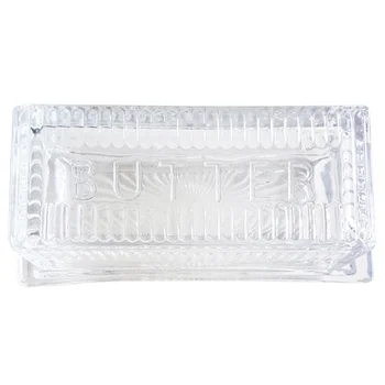 

1 pc Rectangular Clear Glass Tableware Butter Keeper Dish for Restaurant Home Hotel