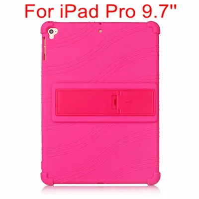 Силиконовые Чехлы для iPad Air2 чехол Funda чехол Полная защита тела Регулируемая подставка для iPad 9,7 Pro 9,7 - Цвет: Rose