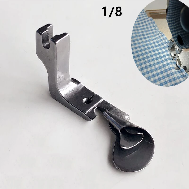 Industrialsewingmachinecurvedhemmingfootallsteelhempulltube