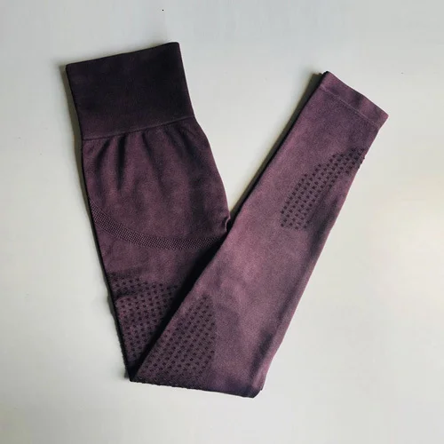 Purple pants Бесшовный комплект из 2 предметов для йоги, бюстгальтер на бретельках, леггинсы с высокой талией, женская одежда для тренажерного зала, фитнеса, тренировок, тренажерного зала, спортивные костюмы, спортивная одежда для бега - Цвет: Purple pants
