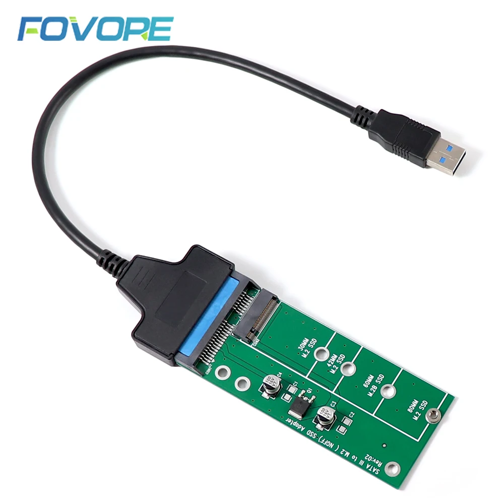 Плата расширения для NGFF M2 адаптер Plug & Play SATA3 Райзер M.2 B Key SSD 2 в 1 конвертер USB3.0 Sata