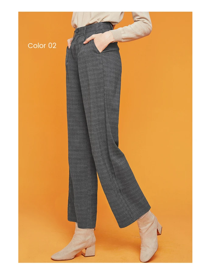 Giordano/женские брюки; широкие брюки со средней талией; Pantalones Mujer; Длинные повседневные брюки на молнии; Calca Feminina; 13419805