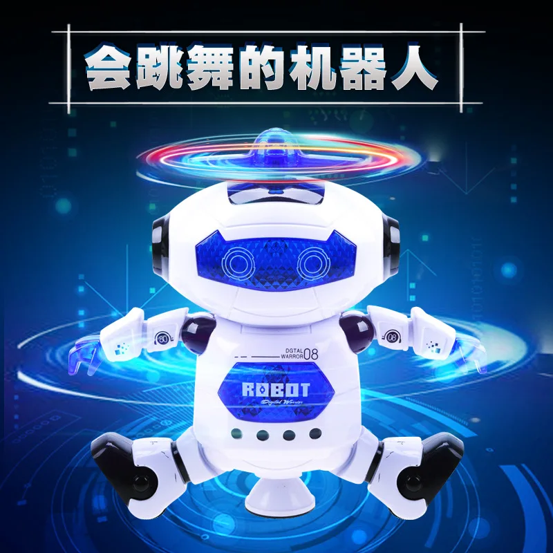 Space Dancer Robot Rotating Dance Sound-And-Light Dancer Robot Shining Electric Toys