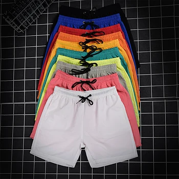 

Loose Shorts Men Fashion Big Size Fitness Casual Summer Thin Beach Pant Stretch Waist Polyester Knee Length Male Clothing KK60ND