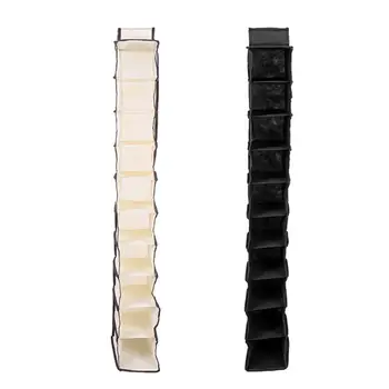 

10 Pockets Closet Organizer Wardrobe Storage Shoe Clothes Hanging Storage Rack Shelf Door Organizer Dust-proof Clothes Shelf