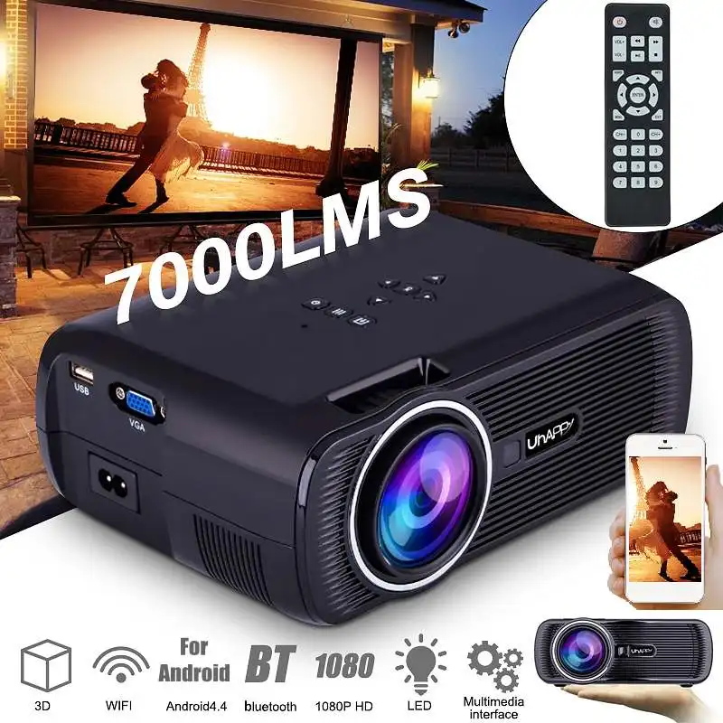 

Mini Projector Full HD Portable 1080P 3D HD LED Projector Multimedia Home Theater USB VGA HDMI TV Home Theatre System