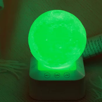 

Remote Control Moon Light Colorful Light Music Sleep Aid Lamp Desktop Lamp Decorative Light for Home Living Room (White)
