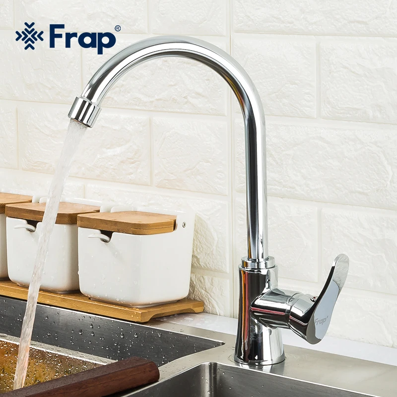 Buena Compra Frap-grifos de cocina giratorios, mezclador de lavabo con una sola manija, de un solo orificio, para fregadero, F40501 9gL9MGdZR