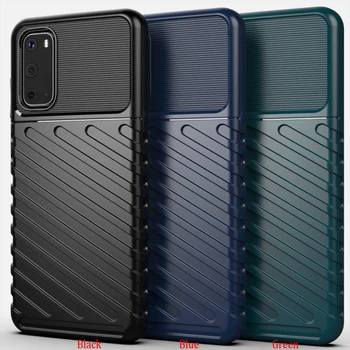 

100pcs/lot For Samsung Galaxy S20 Ultra Anti-Shock Thunder Series Rugged Armor Flexible TPU Case For Samsung Galaxy S20 Plus