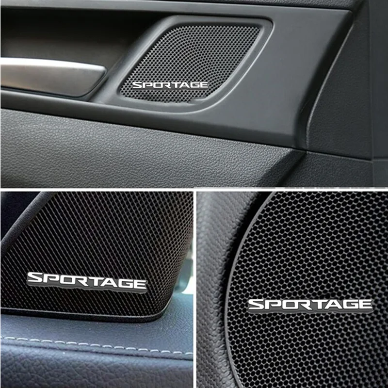 4 шт. авто аксессуары для Kia sportage 2011 2019 3D алюминиевая эмблема украшение