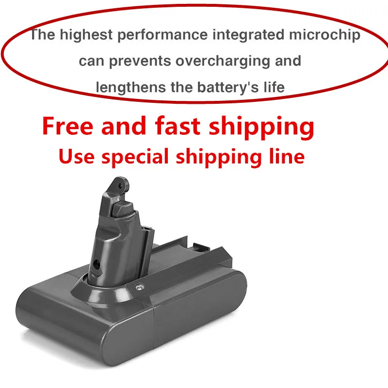 21.6v 3500mah Liion Replacement Battery For Dyson V6 Mattress Cordless