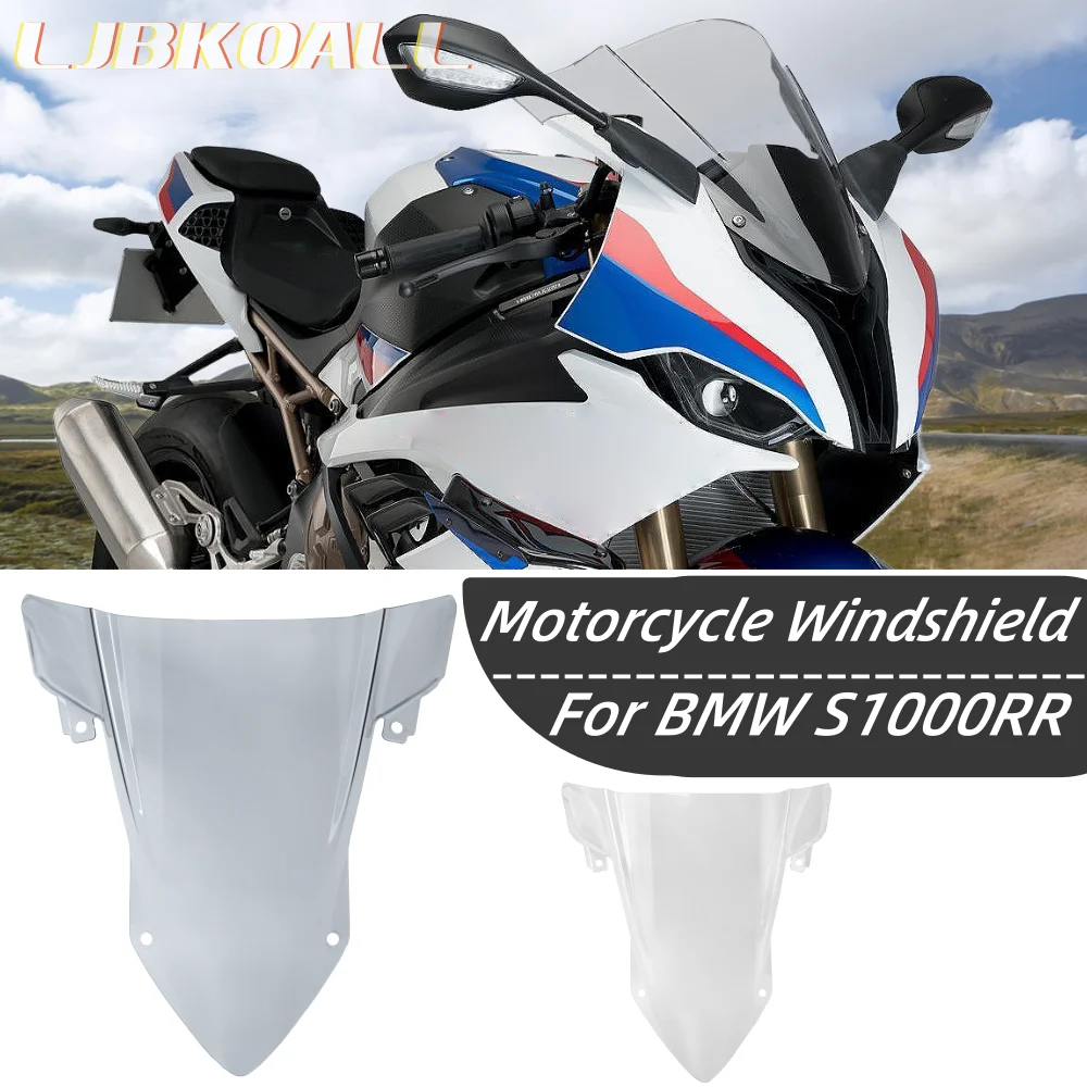 For BMW S1000RR Windshield Motorcycle WindScreen S1000 S 1000 RR S 1000RR 2019 2020 2021 2022 Wind Deflector Double Bubble Smoke license plate frame