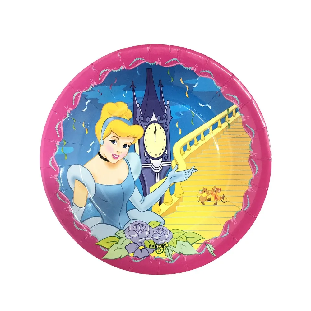 Disney Princesa Cumpleanos Decoracion Para Fiesta De Boda Bebe Chicas Favoritas Cenicienta Figura De Dibujos Animados Los Papel Desechable De Mesa Vajilla De Fiesta Desechable Aliexpress