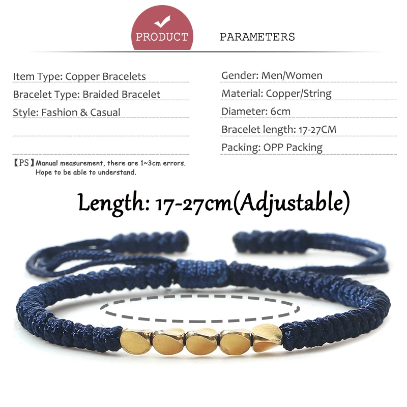Handmade Tibetan Copper Bead Thread Braided Bracelet rope bracelet beaded bracelet metal bead bracelet handwoven bracelet copper chain bracelet Red Lucky Rope Prayer Wristband Bracelets for Men Women Ethnic Jewelry Gift