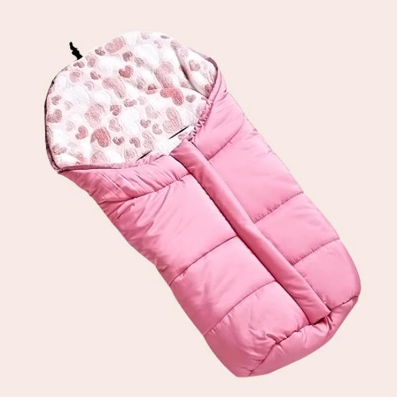 Зимняя сумка для детской коляски конверт новорожденного 82*45*38 см теплая прогулочная коляска спальный мешок зимний для ребенка - Цвет: Color 3