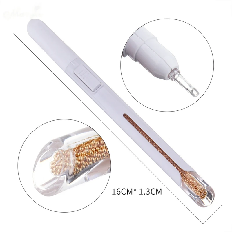 12 типов стальных бусин палочки ing Dotting Pen pick Up маленькие шарики икры аксессуары для маникюра живопись Bullion Ручка инструмент для дизайна ногтей