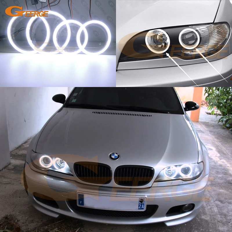 

Для BMW 3 серии E46 Coupe Cabrio Convertible 2004 2005 2006 LCI отличный ультра яркий COB Led Angel Eyes Halo Rings Дневной светильник