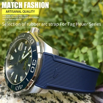 Correa de reloj de goma Natural de alta calidad, 20mm y 22mm, compatible con TAG Heuer Watch Aquaracer 300 500, correa para bucear, deportiva, de silicona
