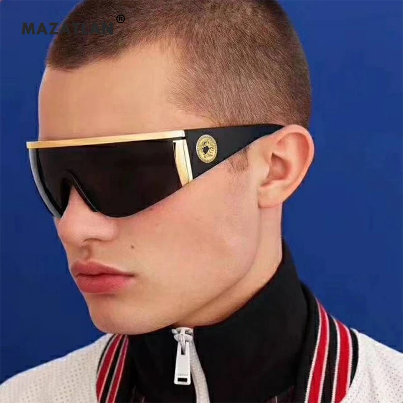 

2019 New Super Crazy Men Women Sunglasses High-end Designer Brand Fashion Punk Sun Glasses Trend Mens Lady Big Sunglasses Uv400