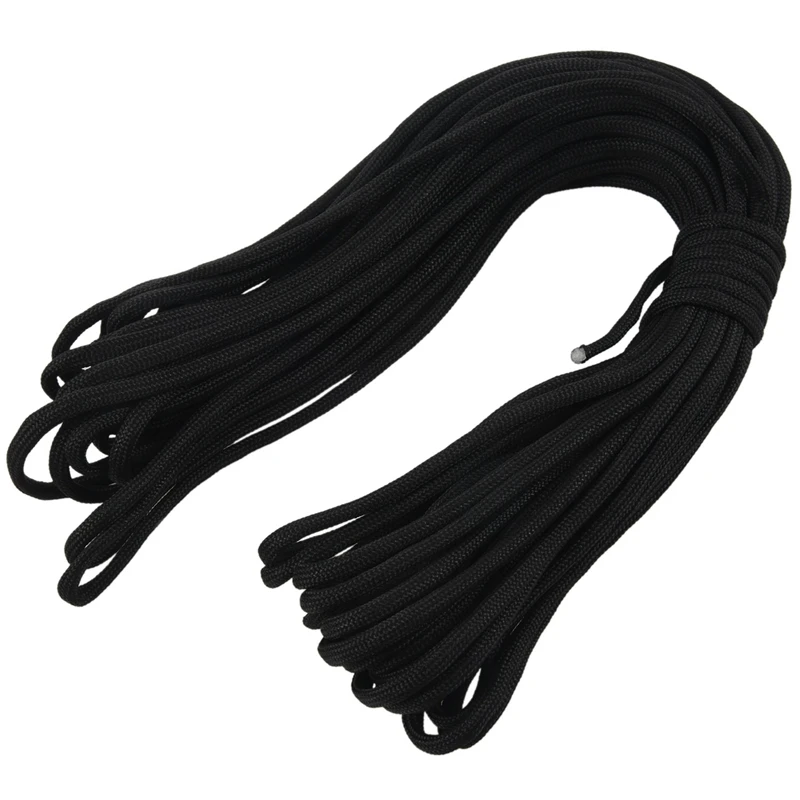 

Paracord 550 Parachute Rope 7 Core Strand for Climbing Camping Buckle Rope Black 50FT