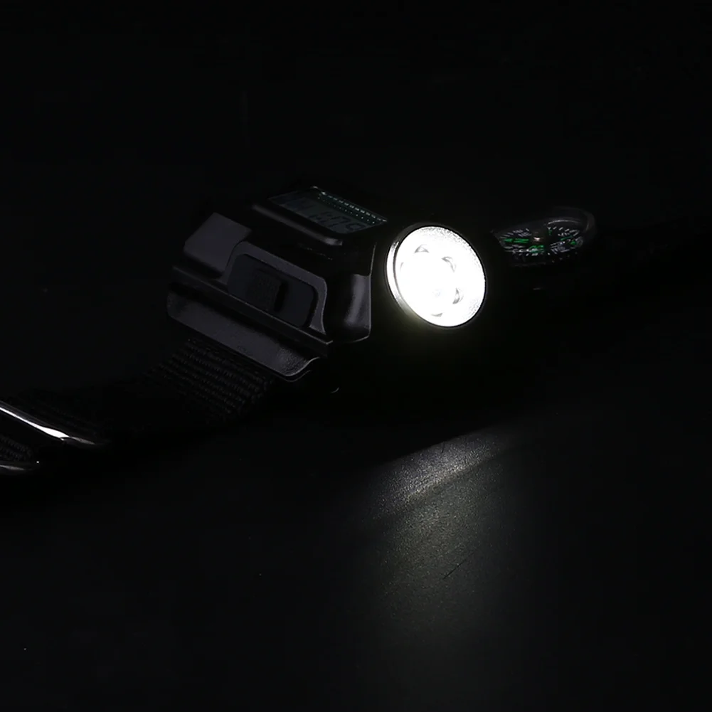 Flashlight Wrist Watch Emergency USB Charging Torch Outdoor Hiking Digital Display Light Tactical Jewelery&Amp; Watches Led