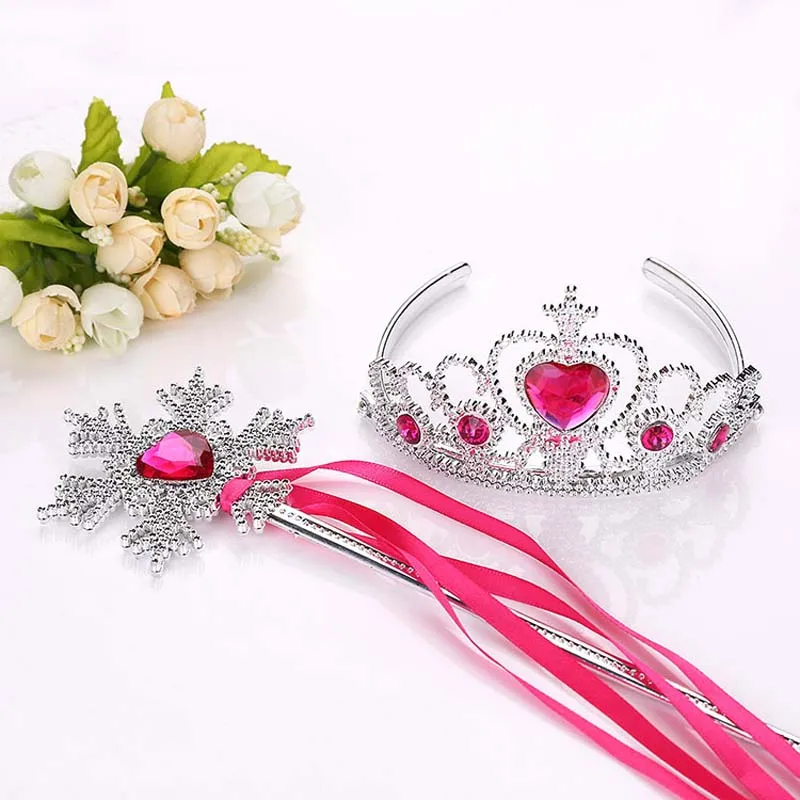 Hair Accessories New Girls Princess Crown Crystal Diamond Tiara Hoop Headband Hair Bands For Kids Party