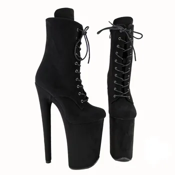 

Leecabe 23CM/9inches Leopard Pole dance shoes High Heels Pole Dance boot