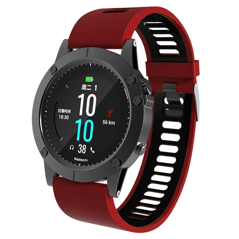 Двухцветный браслет для Garmin Fenix6/6 Pro/6X/5X/5 5Plus 3 Смарт-часы ремешок для Forerunner945 935 Approachs60 браслет
