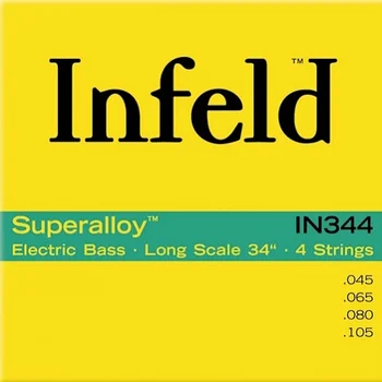 

In344 infield bass guitar string set, round braid, 45-105, Thomastik
