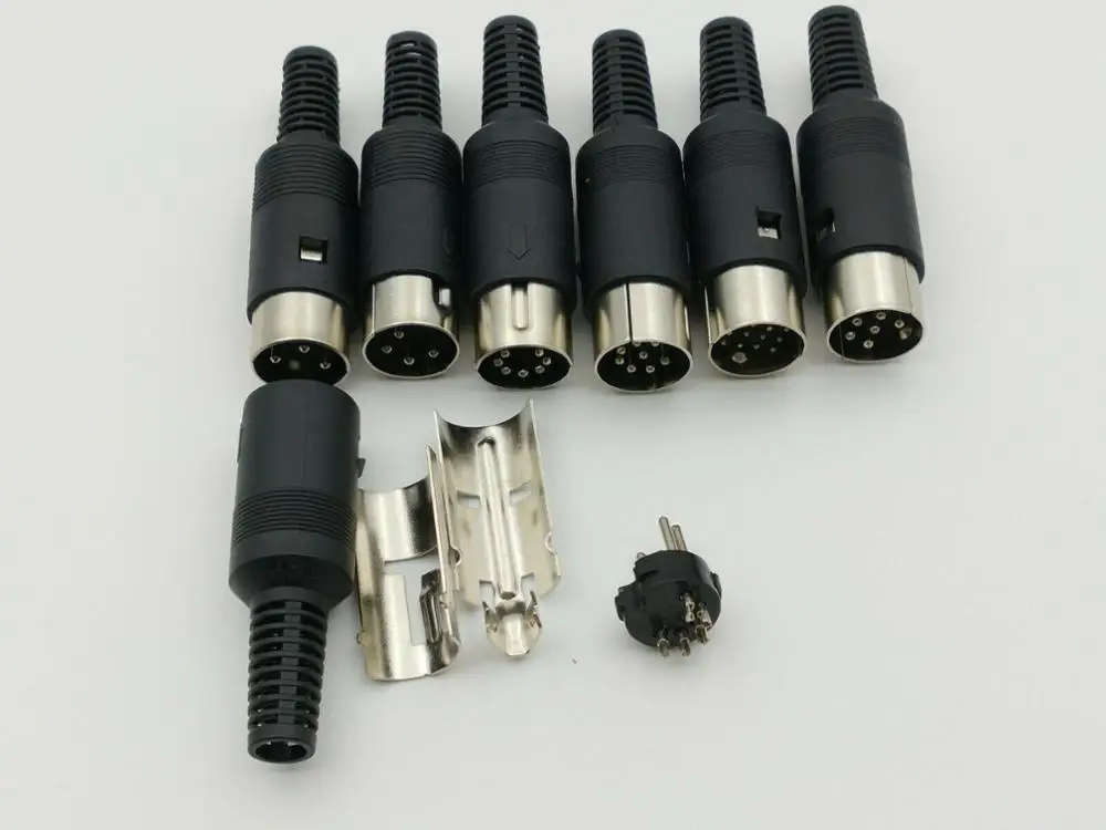Set of 50 Male DIN Audio AV Connectors - Various Pin Configurations