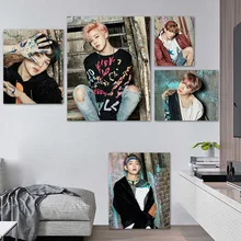 Корейский Kpop Bangtan мальчики настенный художественный плакат