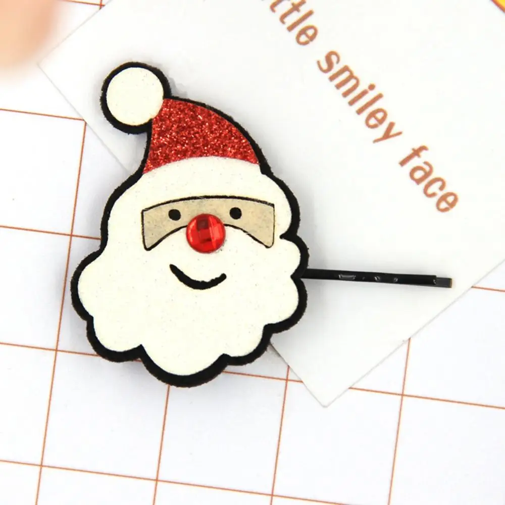 Хлопковые рождественские детские аксессуары для волос, рождественские заколки для волос, Мультяшные Милые Блестки для волос, клипсы, рождественский подарок