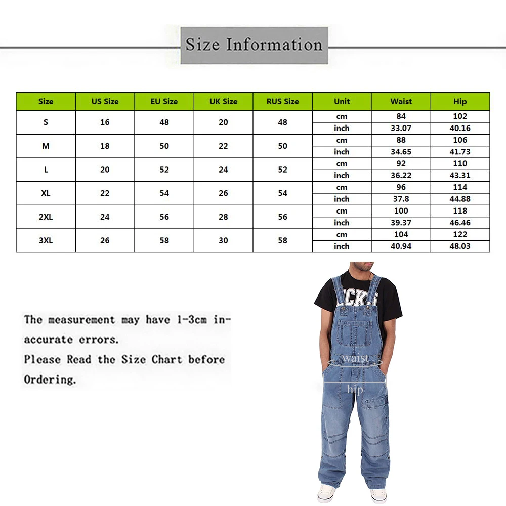 CYSINCOS Men's Ripped Jeans Fashion Men's Ripped Jeans Jumpsuits Distressed Denim Bib Overalls For Man Suspender Pants