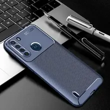 Для Motorola Moto One Fusion чехол из углеродного волокна Мягкий ТПУ