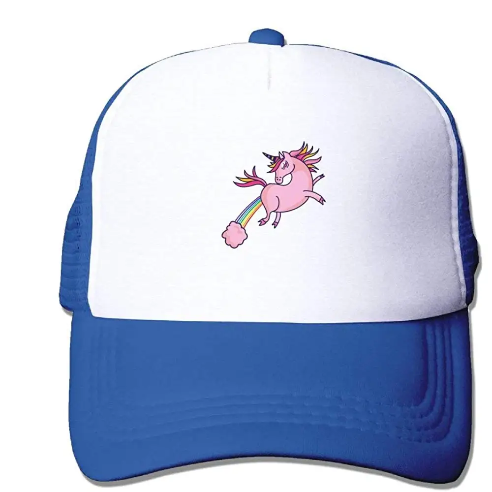 Сетчатая Кепка на заказ бейсболки Розовый Радуга Единорог регулируемая бейсболка s
